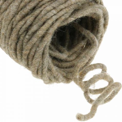 Article Fil de cordon feutre cordon de laine marron 30m
