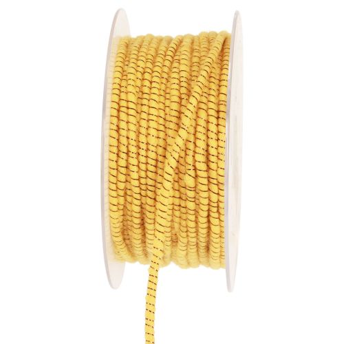 Article Fil de laine avec cordon en feutre mica jaune bronze Ø5mm 33m