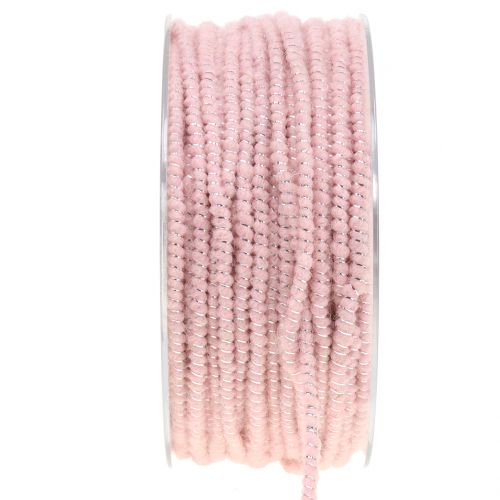 Article Fil de mèche Glamour rose/argent avec fil 33m
