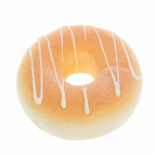 Floristik24 Donut décoratif crème artificiel Ø8cm