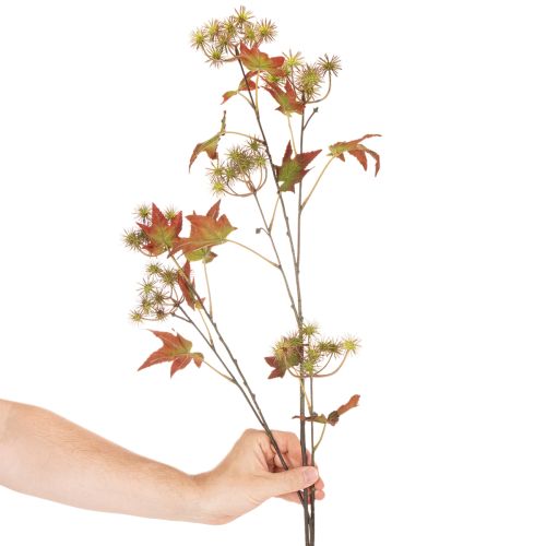 Branche d'automne artificielle de liquidambar avec feuilles et grappes de fruits, 132 cm | Floristik24.be