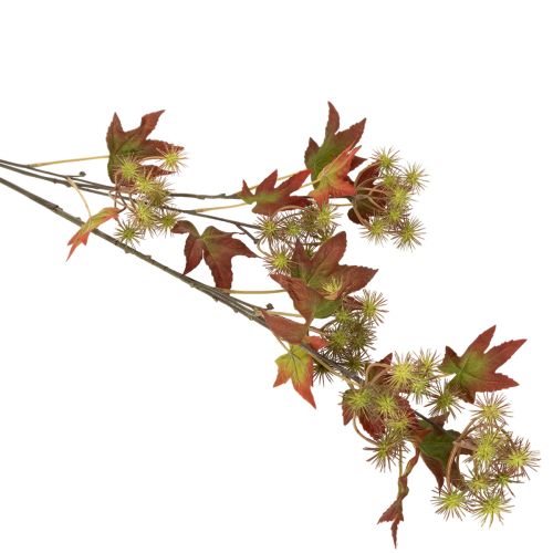 Branche d'automne artificielle de liquidambar avec feuilles et grappes de fruits, 132 cm | Floristik24.be