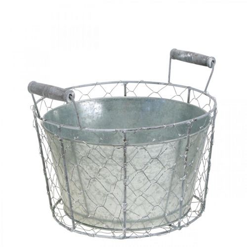 Floristik24 Pot en fil métallique pour plantation panier à ressort en métal Ø26cm