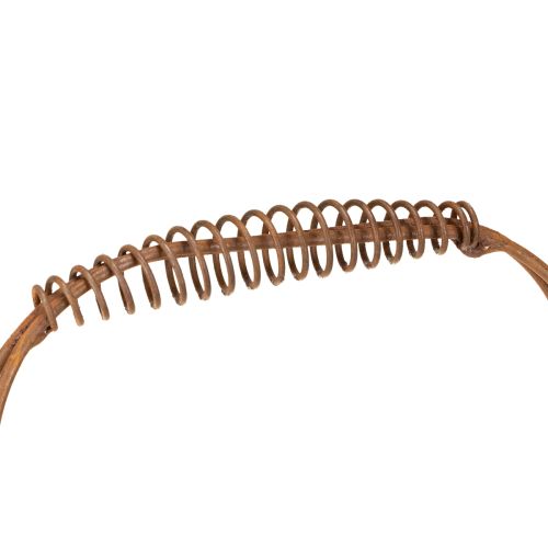 Article Panier ovale en fil de fer avec anse, décoration de jardin, finition rouille, 30 x 25 cm, lot de 2