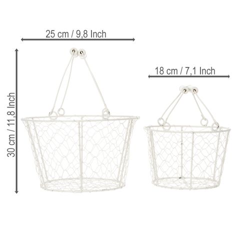Article Paniers décoratifs en fil de fer, 30 cm, 1 lot, pour une solution décorative et créative pour votre jardin.