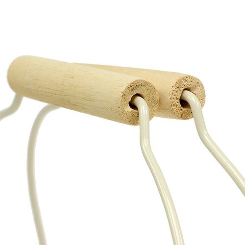 Floristik24 Corbeille fil ovale avec anse 27x18cm H13,5cm crème