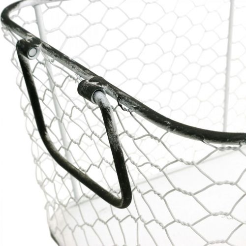 Article Corbeille en fil, jardinière, jardinière L43,5 / 39,5 / 35cm, lot de 3
