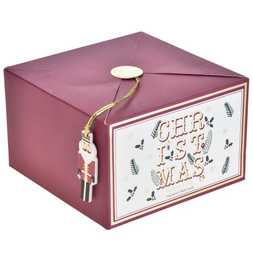 Floristik24 Bougie trois mèches Bougie parfumée de Noël dans un verre œillet cannelle Ø13cm