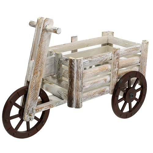 Floristik24 Plantation tricycle bois blanc H31,5cm