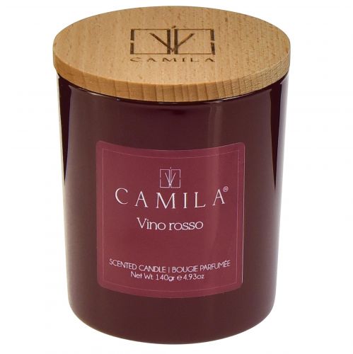 Article Bougie parfumée dans un verre Camila vin rouge Ø7,5cm H8cm