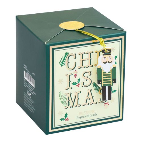 Floristik24 Bougie parfumée Bougie parfumée de Noël dans un verre sapin baumier vert Ø8cm