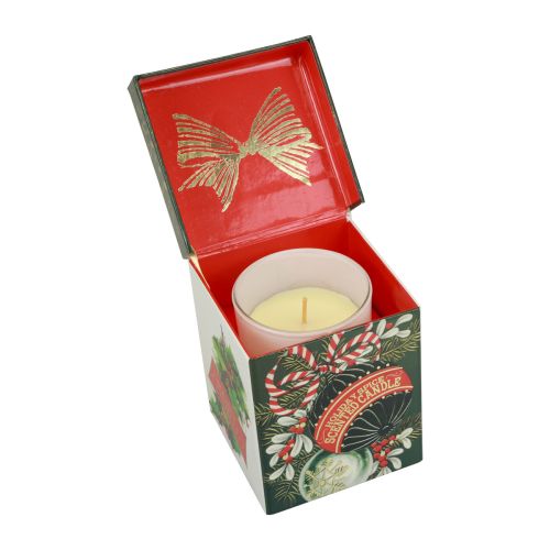Floristik24 Bougie parfumée Bougie de Noël en verre bougie de Noël blanche 7,5 cm