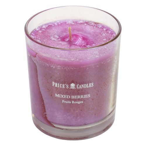 Floristik24 Bougie parfumée dans un verre parfum d'été mélange de baies violet H8cm