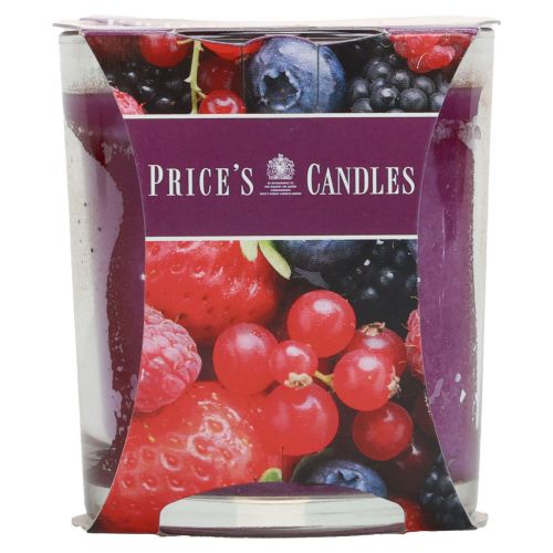 Floristik24 Bougie parfumée dans un verre parfum d'été mélange de baies violet H8cm