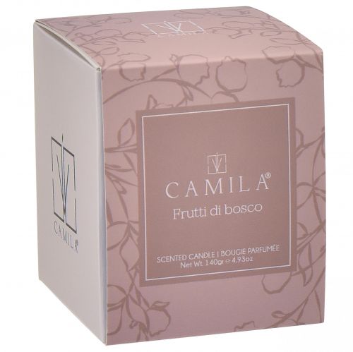 Article Bougie parfumée dans un verre Camila fruits des bois Ø7,5cm H8cm