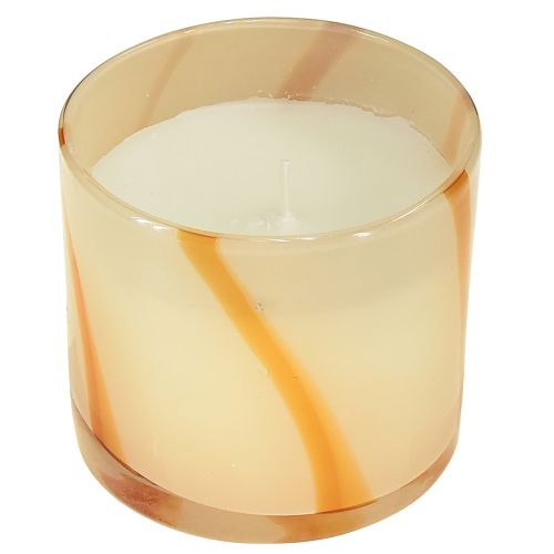Floristik24 Bougie parfumée en verre Bougie citronnelle design rétro Ø8cm H8cm