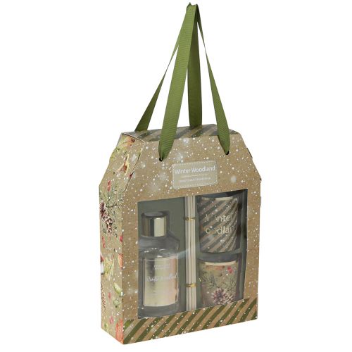 Floristik24 Bougies parfumées parfum d'ambiance coffret cadeau Noël 16,5x6x21cm