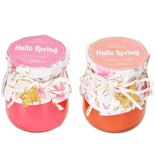 Bougies parfumées dans un verre avec papillon H7cm 2pcs