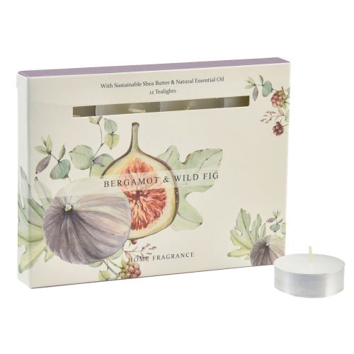 Article Bougies chauffe-plat parfumées bergamote figue sauvage Ø3,5cm 12 pcs