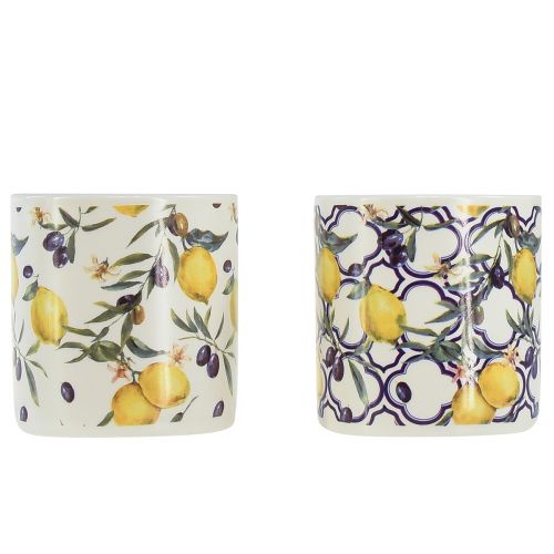 Floristik24 Bougies parfumées Bougie citronnelle en céramique Ø6,5cm H6,5cm 2pcs