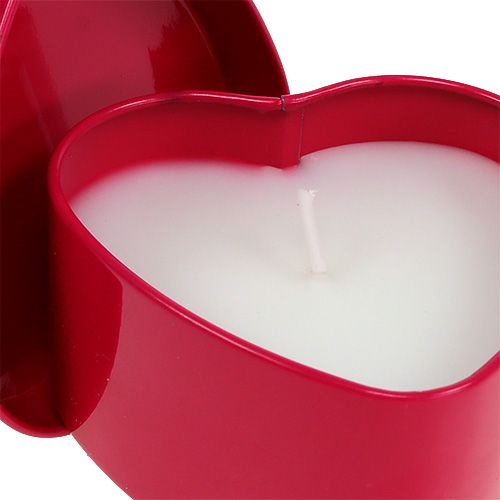 Floristik24 Bougie parfumée forme coeur rose 7cm x 3,5cm 1 pc