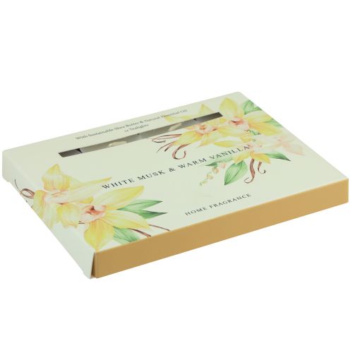 Article Bougies chauffe-plat parfumées vanille musc blanc Ø3,5cm 12 pcs
