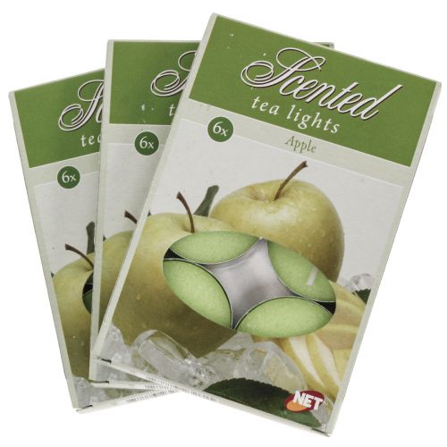 Article Bougies parfumées pomme, senteur bougies chauffe-plat, bougie parfum d'ambiance Ø3.5cm H1.5cm 18 pièces