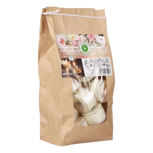 Article Bougies chauffe-plat parfumées Fresh Flower bougies chauffe-plat parfumées blanc Ø25cm 7h 18 pcs