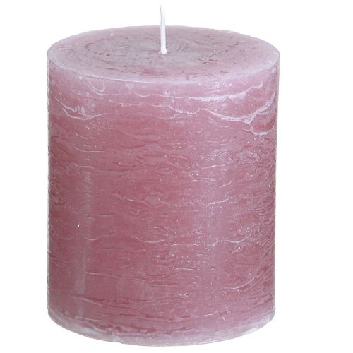 Floristik24 Bougies unies bougies pilier vieux rose 70×80mm 4 pcs