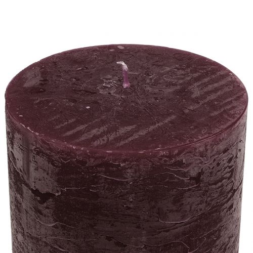 Article Bougies de couleur unie bordeaux 60x100mm 4pcs