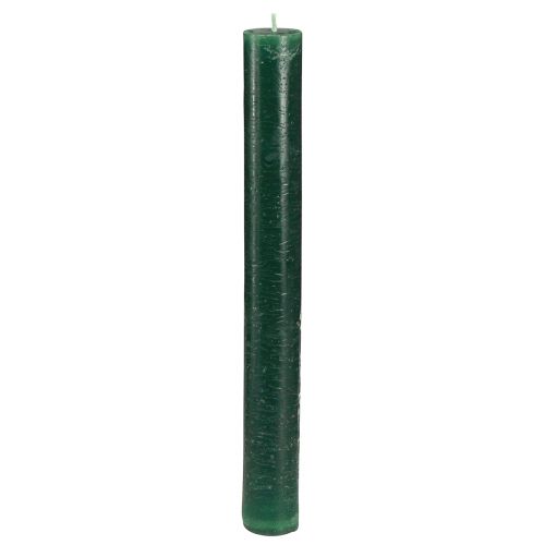 Article Bougies de couleur unie bougies en bâton vert foncé 34x300mm 4 pcs