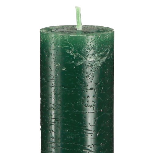 Article Bougies de couleur unie bougies en bâton vert foncé 34x300mm 4 pcs