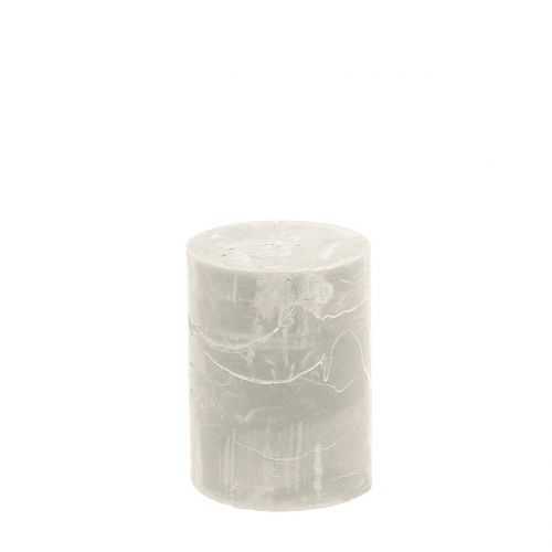 Article Bougies colorées unies grises 60x80mm 4pcs