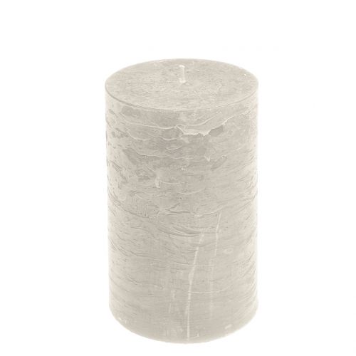 Bougies de couleur unie gris 85x150mm 2pcs