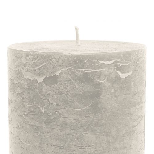 Article Bougies de couleur unie gris 85x150mm 2pcs