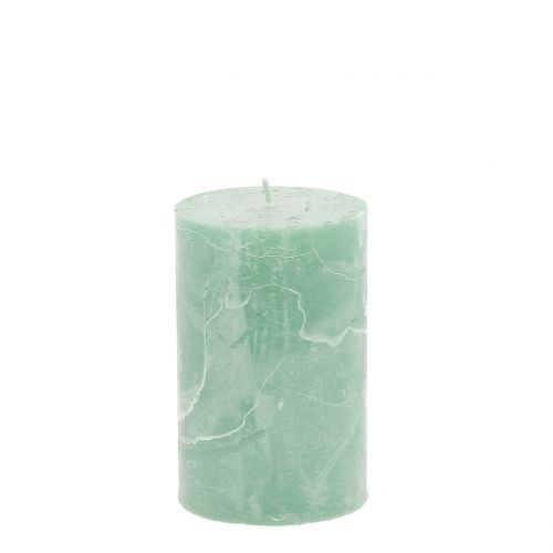 Article Bougies unies vert clair 60x100mm 4 pcs