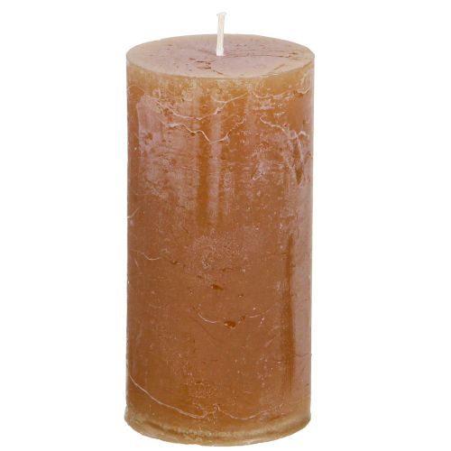 Bougies de couleur unie bougies pilier caramel 50×100mm 4 pcs