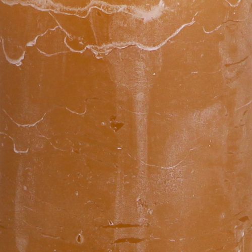 Article Bougies de couleur unie bougies pilier caramel 60×80mm 4 pcs