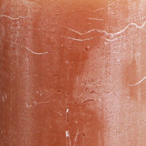 Article Bougies de couleur unie bougies pilier caramel 70×120mm 4 pcs