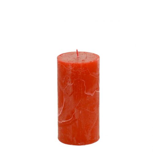 Article Bougies colorées unies orange 50x100mm 4pcs