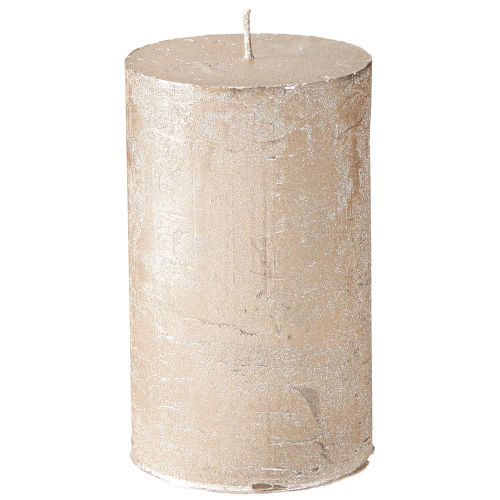 Article Bougies colorées unies platine 60x100mm 4pcs