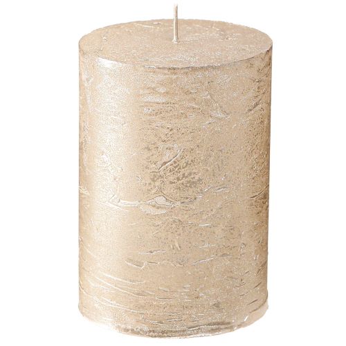 Floristik24 Bougies unies platine 70x100mm 4 pcs