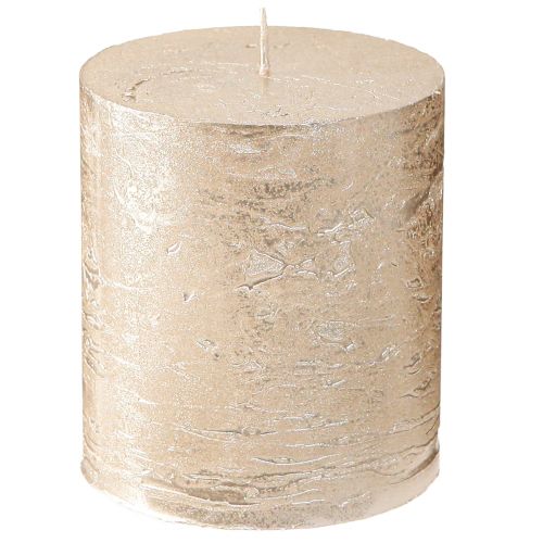 Article Bougies de couleur unie platine 70x80mm 4 pcs