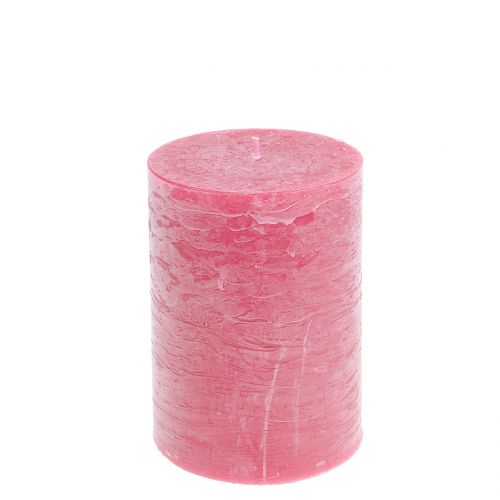 Article Bougies colorées unies rose 85x120mm 2pcs