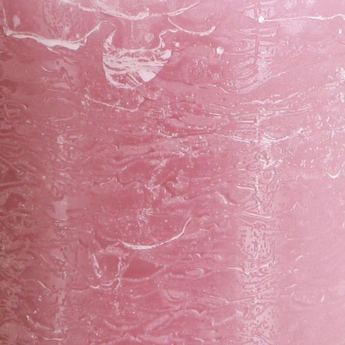 Article Bougies de couleur unie bougies pilier roses vieux rose 70×120mm 4 pcs
