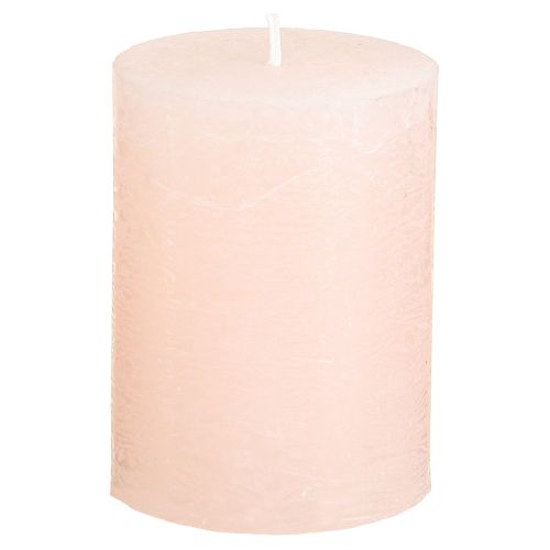 Article Bougies unies roses bougies piliers rose clair 60×80mm 4 pcs