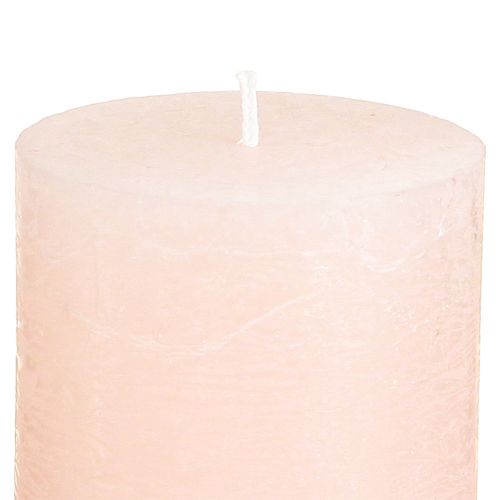 Article Bougies unies roses bougies piliers rose clair 60×80mm 4 pcs