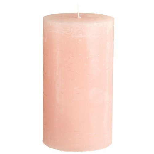 Bougies de couleur unie bougies pilier roses rose clair 85×150mm 2 pcs