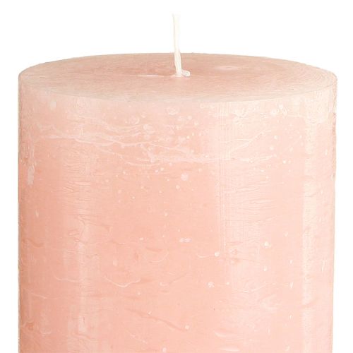 Article Bougies de couleur unie bougies pilier roses rose clair 85×150mm 2 pcs