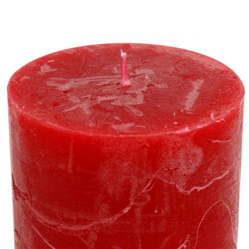 Article Bougies colorées unies rouge 60x80mm 4pcs